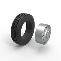 10 Triangular Hole Front wheel of semi truck V3 Scale 1:25 - Thumbnail 9