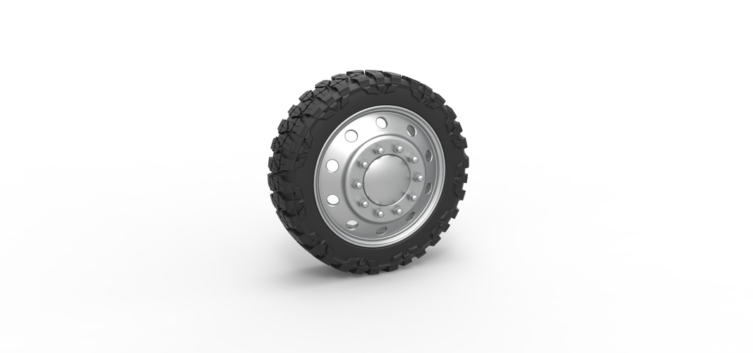 10 Hole front semi wheel for pickup Scale 1:25 3D Print 523020