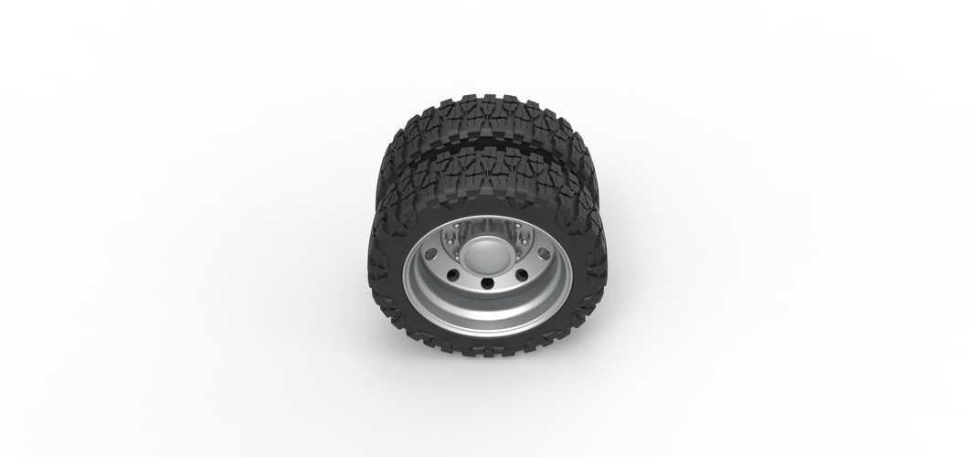 10 Hole rear semi wheel for pickup Scale 1:25 3D Print 523037