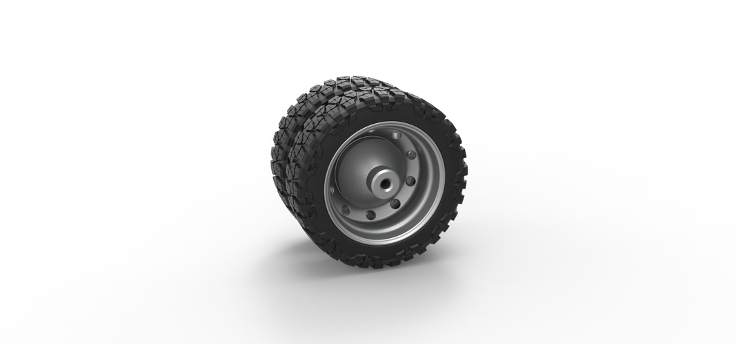 10 Hole rear semi wheel for pickup Scale 1:25 3D Print 523039