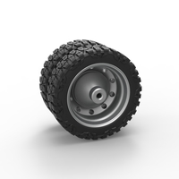 10 Hole rear semi wheel for pickup Scale 1:25 - Thumbnail 8