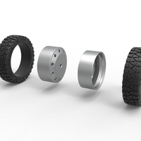 10 Hole rear semi wheel for pickup Scale 1:25 - Thumbnail 9