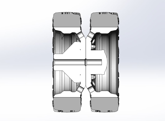 10 Hole rear semi wheel for pickup Scale 1:25 3D Print 523042