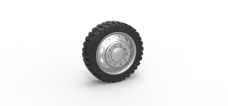 10 Oval Hole front semi wheel for pickup Scale 1:25