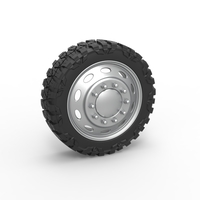 10 Oval Hole front semi wheel for pickup Scale 1:25 - Thumbnail 1