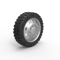 10 Oval Hole front semi wheel for pickup Scale 1:25 - Thumbnail 2