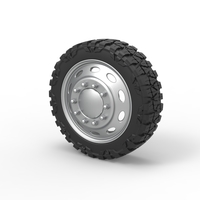 10 Oval Hole front semi wheel for pickup Scale 1:25 - Thumbnail 7