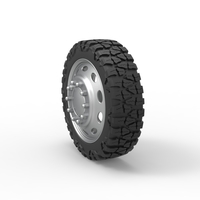 10 Oval Hole front semi wheel for pickup Scale 1:25 - Thumbnail 8