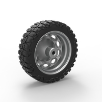 10 Oval Hole front semi wheel for pickup Scale 1:25 - Thumbnail 9