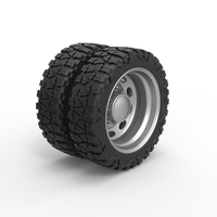 10 Oval Hole rear semi wheel for pickup 1:25 - Thumbnail 2