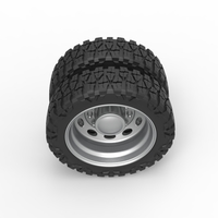 10 Oval Hole rear semi wheel for pickup 1:25 - Thumbnail 6