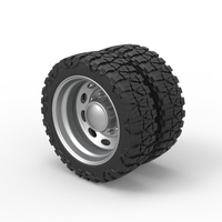 10 Oval Hole rear semi wheel for pickup 1:25 - Thumbnail 7