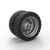 10 Oval Hole rear semi wheel for pickup 1:25 - Thumbnail 8