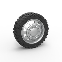 10 Square Hole front semi wheel for pickup Scale 1:25 - Thumbnail 1