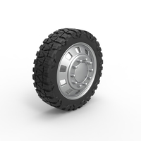 10 Square Hole front semi wheel for pickup Scale 1:25 - Thumbnail 2