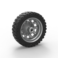 10 Square Hole front semi wheel for pickup Scale 1:25 - Thumbnail 8