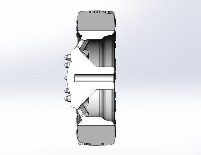 10 Square Hole front semi wheel for pickup Scale 1:25 3D Print 523109