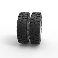 10 Square Hole rear semi wheel for pickup 1:25 - Thumbnail 3