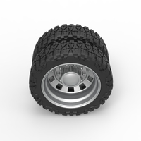 10 Square Hole rear semi wheel for pickup 1:25 - Thumbnail 6