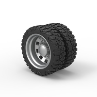 10 Square Hole rear semi wheel for pickup 1:25 - Thumbnail 7