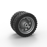 10 Square Hole rear semi wheel for pickup 1:25 - Thumbnail 8