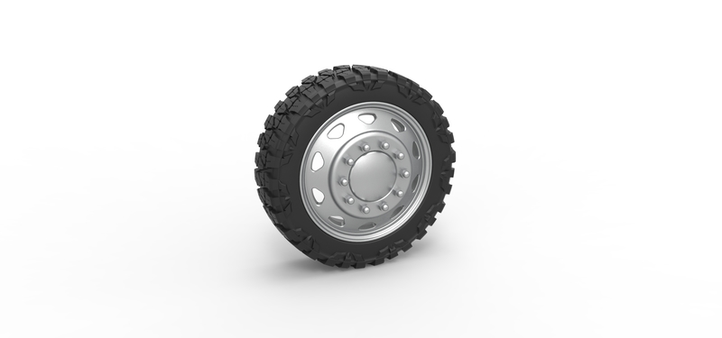 10 Triangular Hole front semi wheel for pickup V1 Scale 1:25