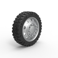 10 Triangular Hole front semi wheel for pickup V1 Scale 1:25 - Thumbnail 2