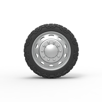 10 Triangular Hole front semi wheel for pickup V1 Scale 1:25 - Thumbnail 5