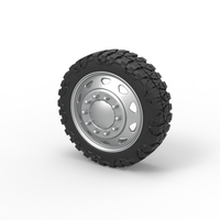 10 Triangular Hole front semi wheel for pickup V1 Scale 1:25 - Thumbnail 7