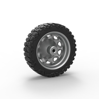 10 Triangular Hole front semi wheel for pickup V1 Scale 1:25 - Thumbnail 8