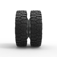 10 Triangular Hole rear semi wheel for pickup V1 Scale 1:25 - Thumbnail 4