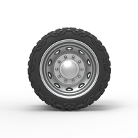 10 Triangular Hole rear semi wheel for pickup V1 Scale 1:25 - Thumbnail 5