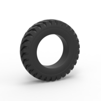Small Diecast military tire 10 Scale 1:25 3D Printing 523173