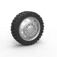 10 Triangular Hole front semi wheel for pickup V2 Scale 1:25 - Thumbnail 1