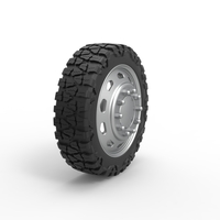 10 Triangular Hole front semi wheel for pickup V2 Scale 1:25 - Thumbnail 2