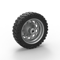 10 Triangular Hole front semi wheel for pickup V2 Scale 1:25 - Thumbnail 8