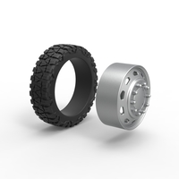 10 Triangular Hole front semi wheel for pickup V2 Scale 1:25 - Thumbnail 9