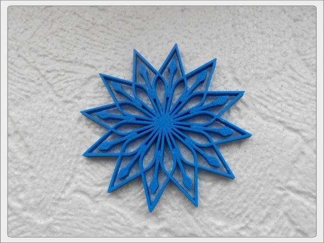 snowflake blue 3D Print 52322