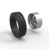 10 Triangular Hole front semi wheel for pickup V2 Scale 1:25 - Thumbnail 10