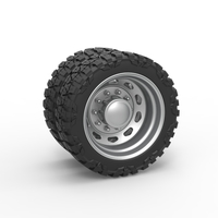 10 Triangular Hole rear semi wheel for pickup V2 Scale 1:25 - Thumbnail 1