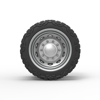 10 Triangular Hole rear semi wheel for pickup V2 Scale 1:25 - Thumbnail 5