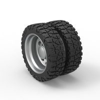 10 Triangular Hole rear semi wheel for pickup V2 Scale 1:25 - Thumbnail 7