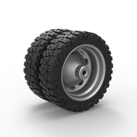 10 Triangular Hole rear semi wheel for pickup V2 Scale 1:25 - Thumbnail 8