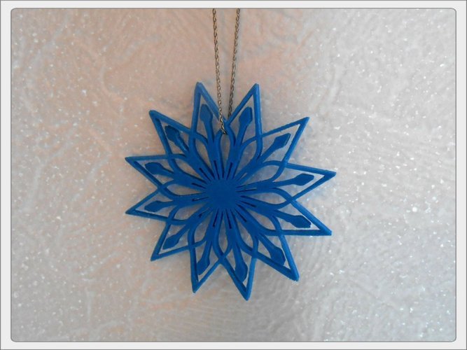 snowflake blue 3D Print 52323