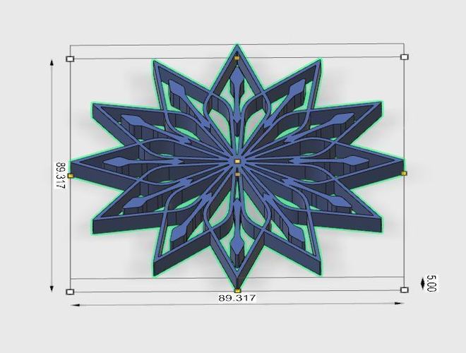 snowflake blue 3D Print 52324