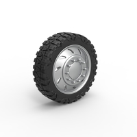 10 Triangular Hole front semi wheel for pickup V3 Scale 1:25 - Thumbnail 2