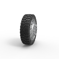 10 Triangular Hole front semi wheel for pickup V3 Scale 1:25 - Thumbnail 3