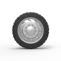 10 Triangular Hole front semi wheel for pickup V3 Scale 1:25 - Thumbnail 5