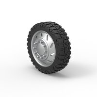 10 Triangular Hole front semi wheel for pickup V3 Scale 1:25 - Thumbnail 7