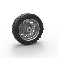 10 Triangular Hole front semi wheel for pickup V3 Scale 1:25 - Thumbnail 8